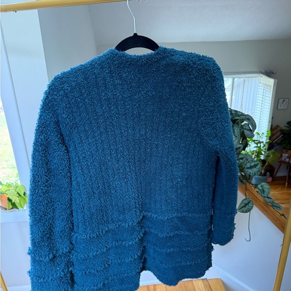 Barefoot Dreams CozyChic Knit Boardwalk Cardigan Cozy Blue Size Small - Picture 3 of 5